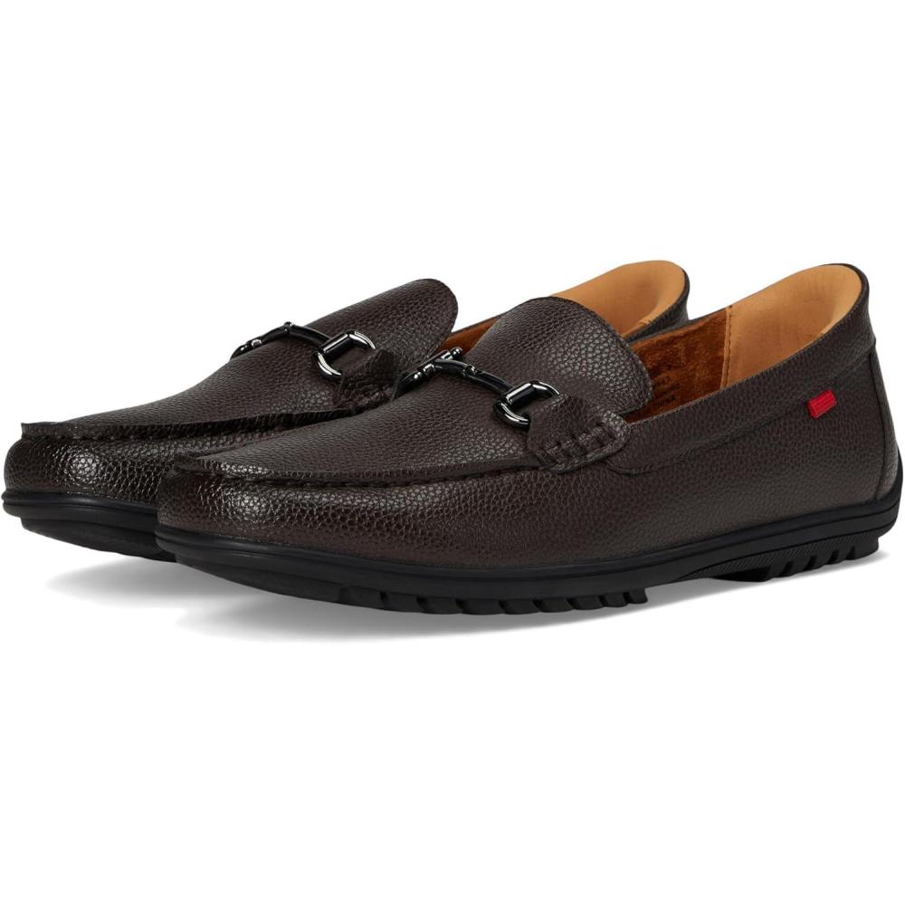 imageMarc Joseph New York Mens Casual Hands Free Slip on Buckle LoafersMocha Grainy Leather