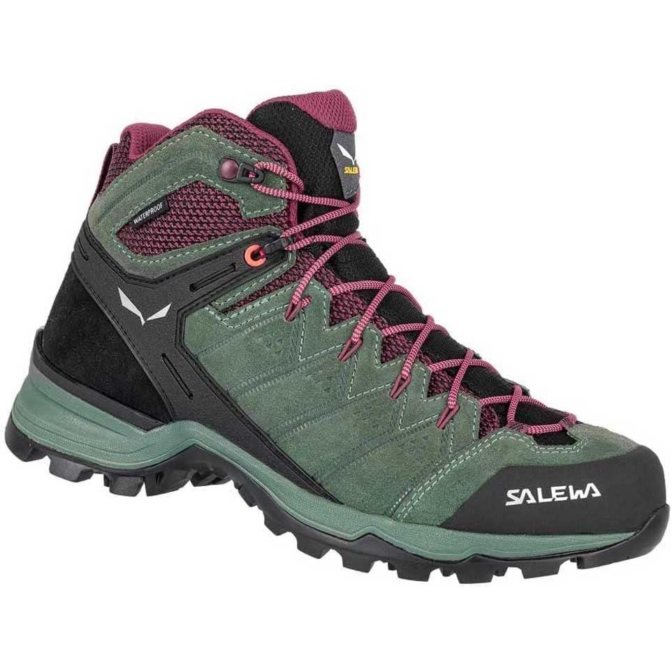 imageSalewa Mens Alp Mate Mid Waterproof Trekking ampamp Hiking BootDuck Green Rhododendon