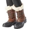Baffin Women’s MAPLE LEAF Tall Waterproof Insulated Lightweight Leather Lace-Up Arctic-Rated Cold Weather Winter Snow Boots(Brown)