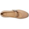 FitFlop Women’s Delicato Crystal-Buckle Leather Mary Janes Ballet Flat(Classic Beige)