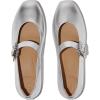 FitFlop Women’s Delicato Crystal-Buckle Leather Mary Janes Ballet Flat(Silver)