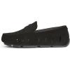 Floafers Unisex-Child Prodigy Driver Faux Suede (Toddler/Little Big Kid) Loafer(Black Vegan Suede)