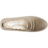 Floafers Womens Metallic Posh Driver(White Gold/Cream)