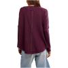 Free People Womens Latte Blues Thermal Solid(Chocolate Grape)