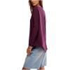 Free People Womens Latte Blues Thermal Solid(Chocolate Grape)