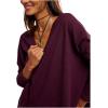 Free People Womens Latte Blues Thermal Solid(Chocolate Grape)