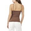Free People Women’s Seamless V-Neck Cami(Chocolate Lava)
