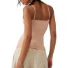Free People Women’s Seamless V-Neck Cami(Pink Sand Dune)