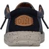 HEYDUDE Wally Toddler Washed Canvas | Boy’s Loafers | Boy’s Slip On Shoes | Comfortable & Light Weight(Navy)
