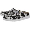 HEYDUDE Women’s Wendy Slip Mule | Lightweight Women’s Slip-On Shoes | Comfortable & Casual Everyday Footwear(White/Black Cow Print)