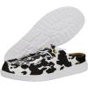HEYDUDE Women’s Wendy Slip Mule | Lightweight Women’s Slip-On Shoes | Comfortable & Casual Everyday Footwear(White/Black Cow Print)