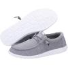 Hey Dude Men’s Wally Funk Mono | Men’s Shoes | Men Slip-on Loafers | Comfortable & Light-Weight(Grey White)
