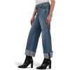 KUT from the Kloth Women’s Meg High Rise Fab Ab Wide Legs Roll Up Regular Hem(Incontrovertible)