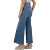 KUT from the Kloth Women’s Ryan High Rise Fab Ab Super Wide Leg Raw Hem(Adaptability With Medium Base Wash)