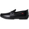 Marc Joseph New York Men’s Casual Hands Free Slip on Buckle Loafers(Black Leather)