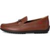 Marc Joseph New York Men’s Casual Hands Free Slip on Buckle Loafers(Cognac Faux Leather)