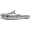Floafers Sunset Slide – Unisex Slides – Sectional Traction – Utility Hole at Heel – Scuff-Proof Rubber Outsole(Silver Metallic/Bright White)