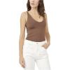 Free People Women’s Seamless V-Neck Cami(Chocolate Lava)