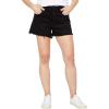 KUT from the Kloth Jane High-Rise Jean Shorts – Shorts for Women – High-Rise – Cotton Fabric – Frayed Hem(Black)