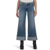 KUT from the Kloth Women’s Meg High Rise Fab Ab Wide Legs Roll Up Regular Hem(Incontrovertible)