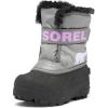 SOREL – Youth Snow Commander Snow Boots for Kids(Chrome Grey/Euphoric Lilac)