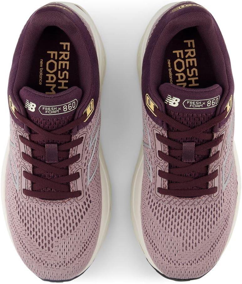 imageNew Balance Womens Fresh Foam X 860 V14Ice WinePlum BrownSilver Metallic