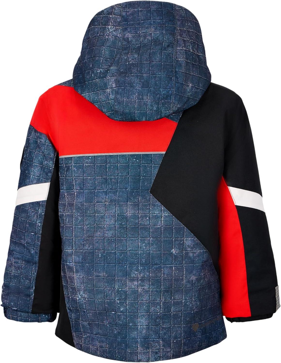 imageObermeyer Boys Orb Ski Jacket Insulated and Waterproof with Kids IGrow SystemBlue Grey Rippin