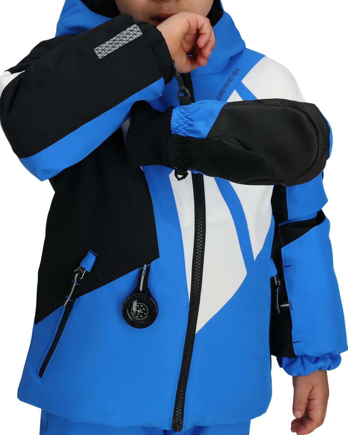 imageObermeyer Boys Orb Ski Jacket Insulated and Waterproof with Kids IGrow SystemBlue Vibes