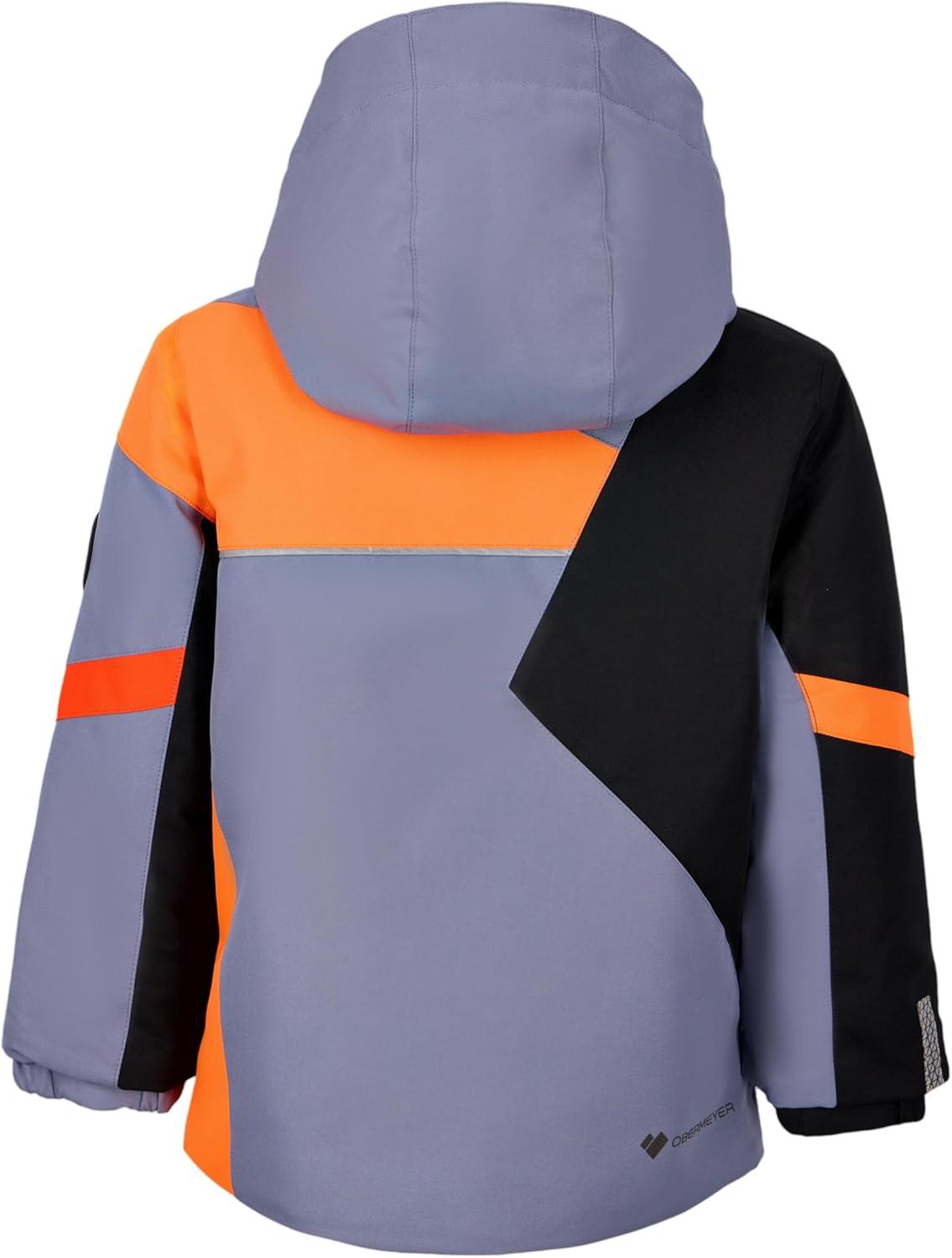 imageObermeyer Boys Orb Ski Jacket Insulated and Waterproof with Kids IGrow SystemGrey Steel