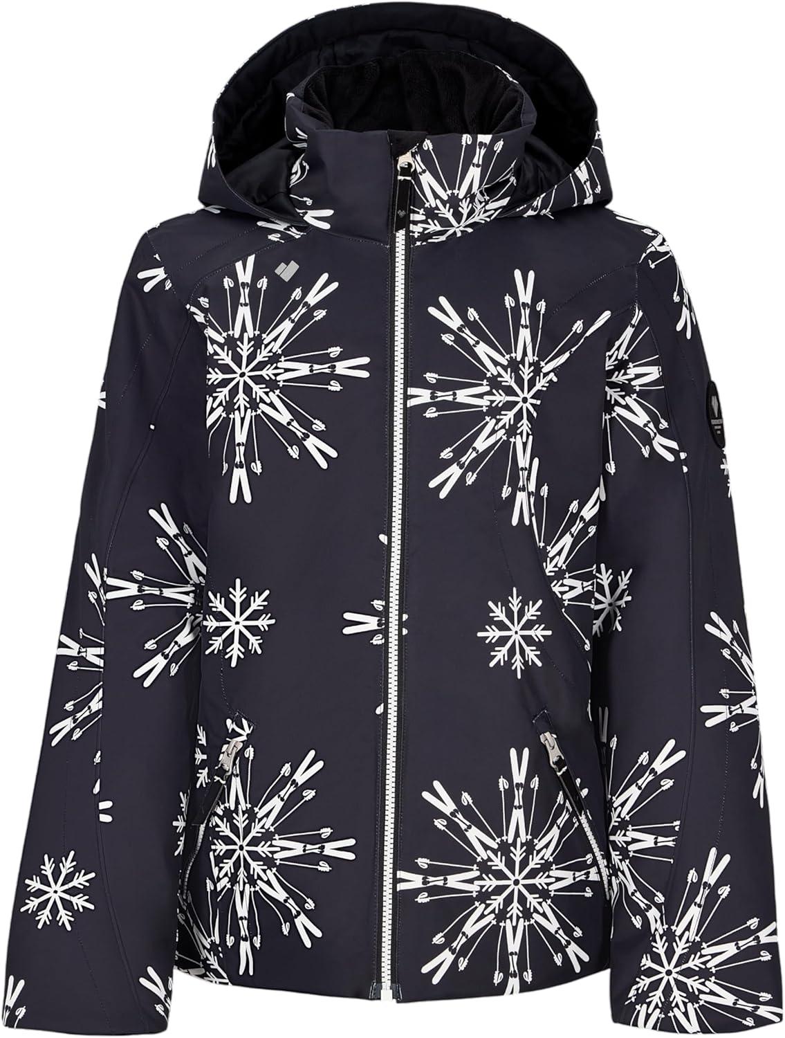imageObermeyer Rylee Print Jacket Teen GirlsBlack With White Skiflake