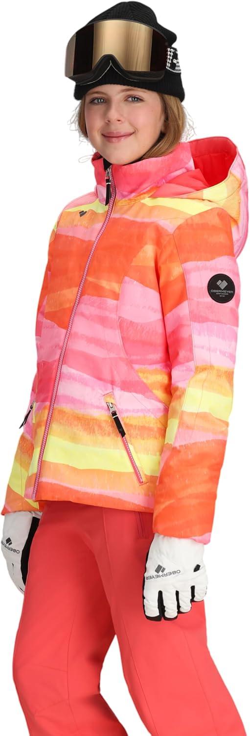 imageObermeyer Rylee Print Jacket Teen GirlsPink Mountain Sunrise