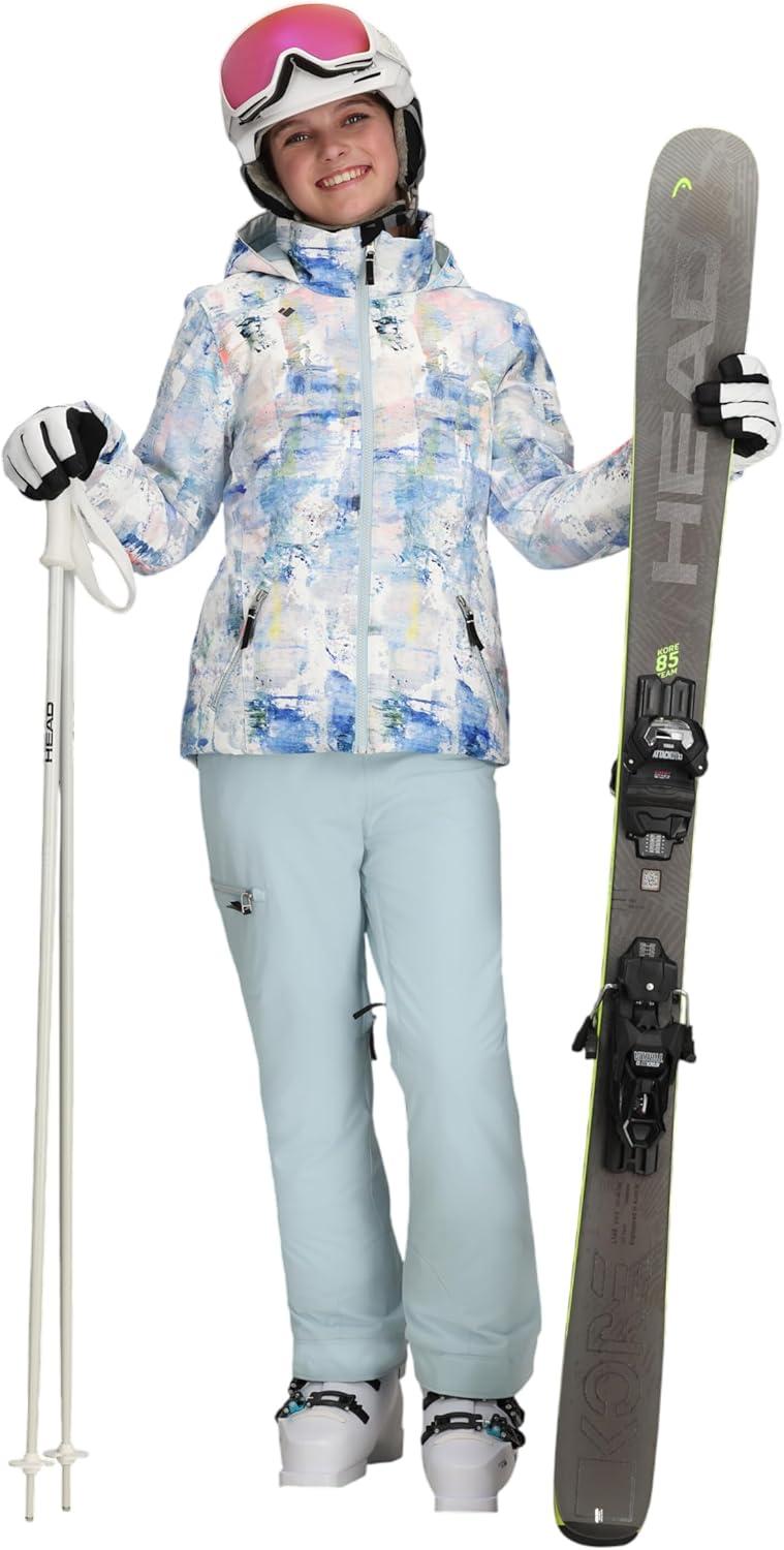 imageObermeyer Rylee Print Jacket Teen GirlsWhite Blue Tree Love