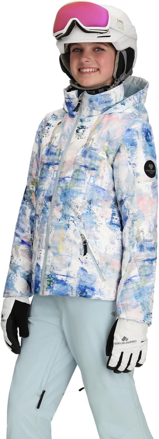 imageObermeyer Rylee Print Jacket Teen GirlsWhite Blue Tree Love