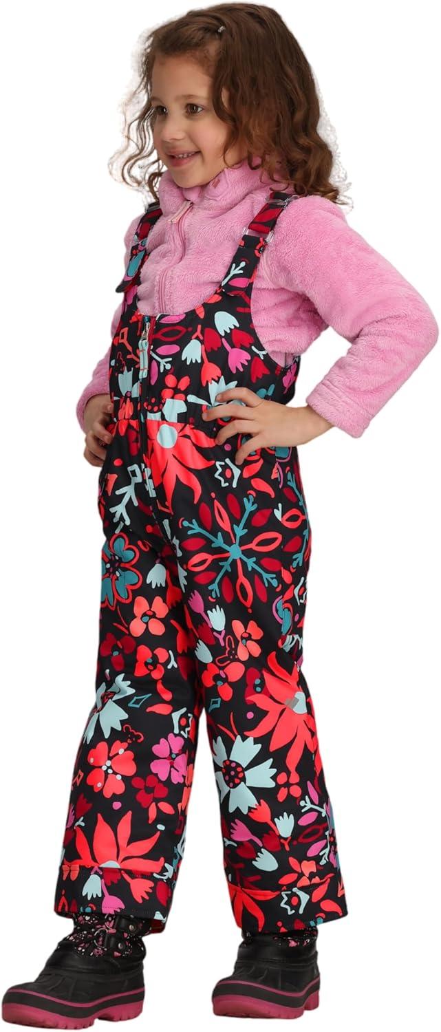 imageObermeyer Snoverall Print Bib Pants Kids GirlsPink Mary Garden