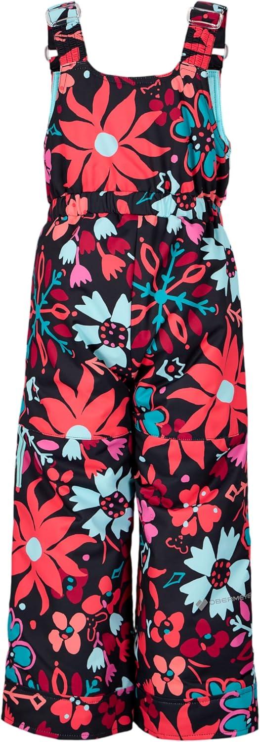 imageObermeyer Snoverall Print Bib Pants Kids GirlsPink Mary Garden