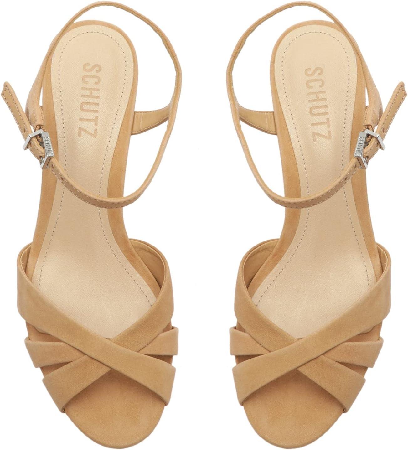 imageSCHUTZ Womens Keefa Platform Dress SandalHoney Beige