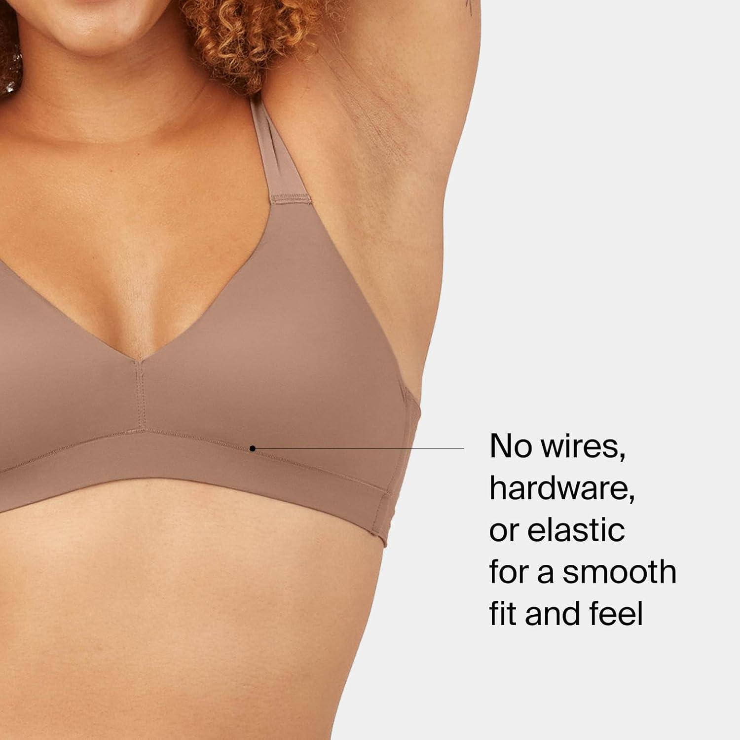 imageSPANX BraLlelujah Lightly Lined Bralette WireFree Comfortable Support Wireless DigFree StrapsCafe Au Lait
