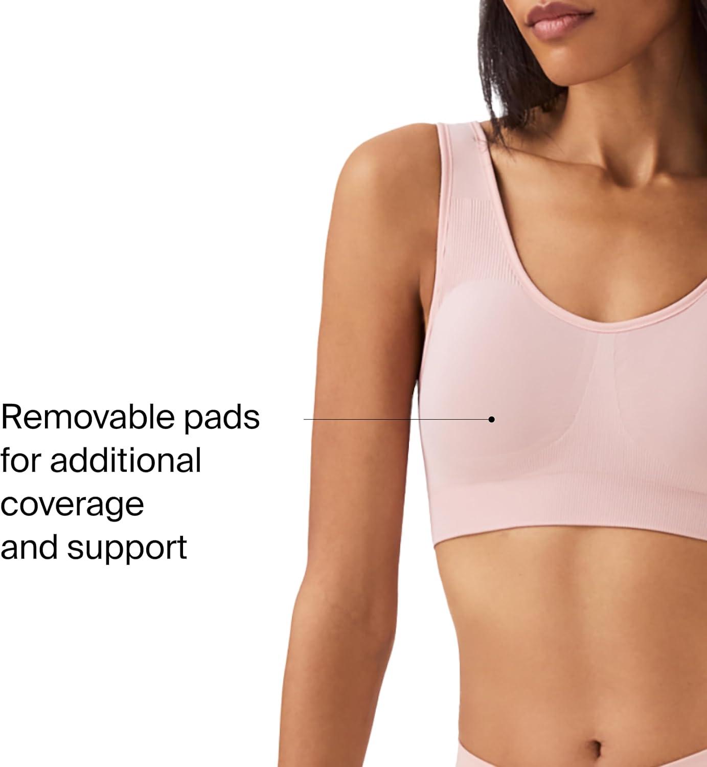 imageSPANX Breast of Both Worlds Reversible Comfort Bra  Wireless Seamless Bra  Reversible Design  WireFree ComfortGreyVintage Rose