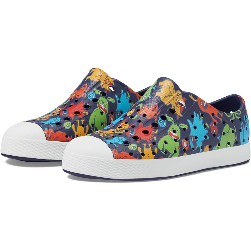 imageNative Shoes Kids Unisex Jefferson Sugarlite Print Little KidRegatta BlueShell WhiteResting Laflame Critters