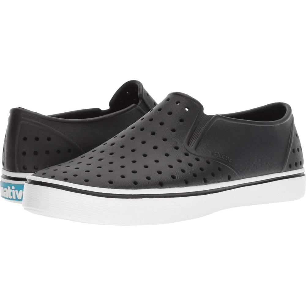 imageNative Shoes Miles Adult Shoe Jiffy BlackShell White 6 M US Women4 M US Men