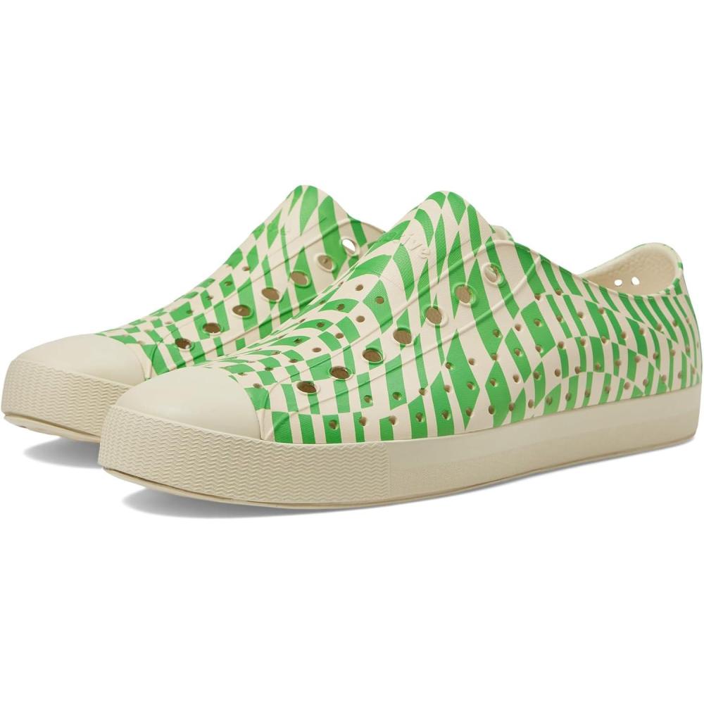 imageNative Shoes Unisex Jefferson Sugarlite PrintBone WhiteBone WhiteGrasshopper Mini Checkers