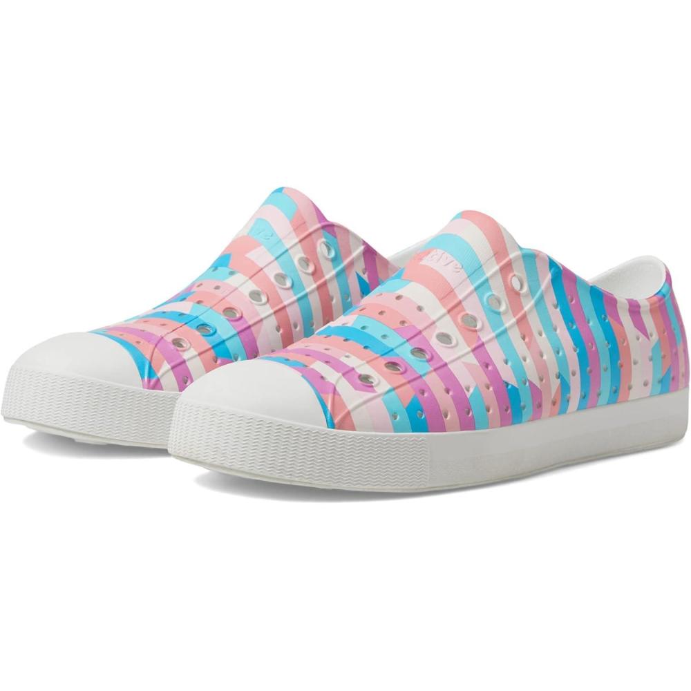 imageNative Shoes Unisex Jefferson Sugarlite PrintShell WhiteShell WhitePastel Multi Stripe 2