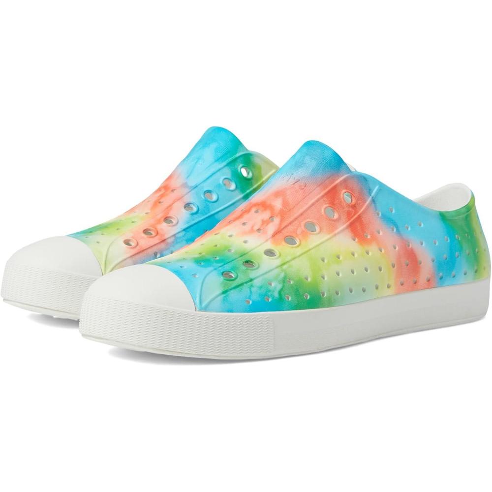 imageNative Shoes Unisex Jefferson Sugarlite PrintShell WhiteShell WhiteRainbow Tiedye