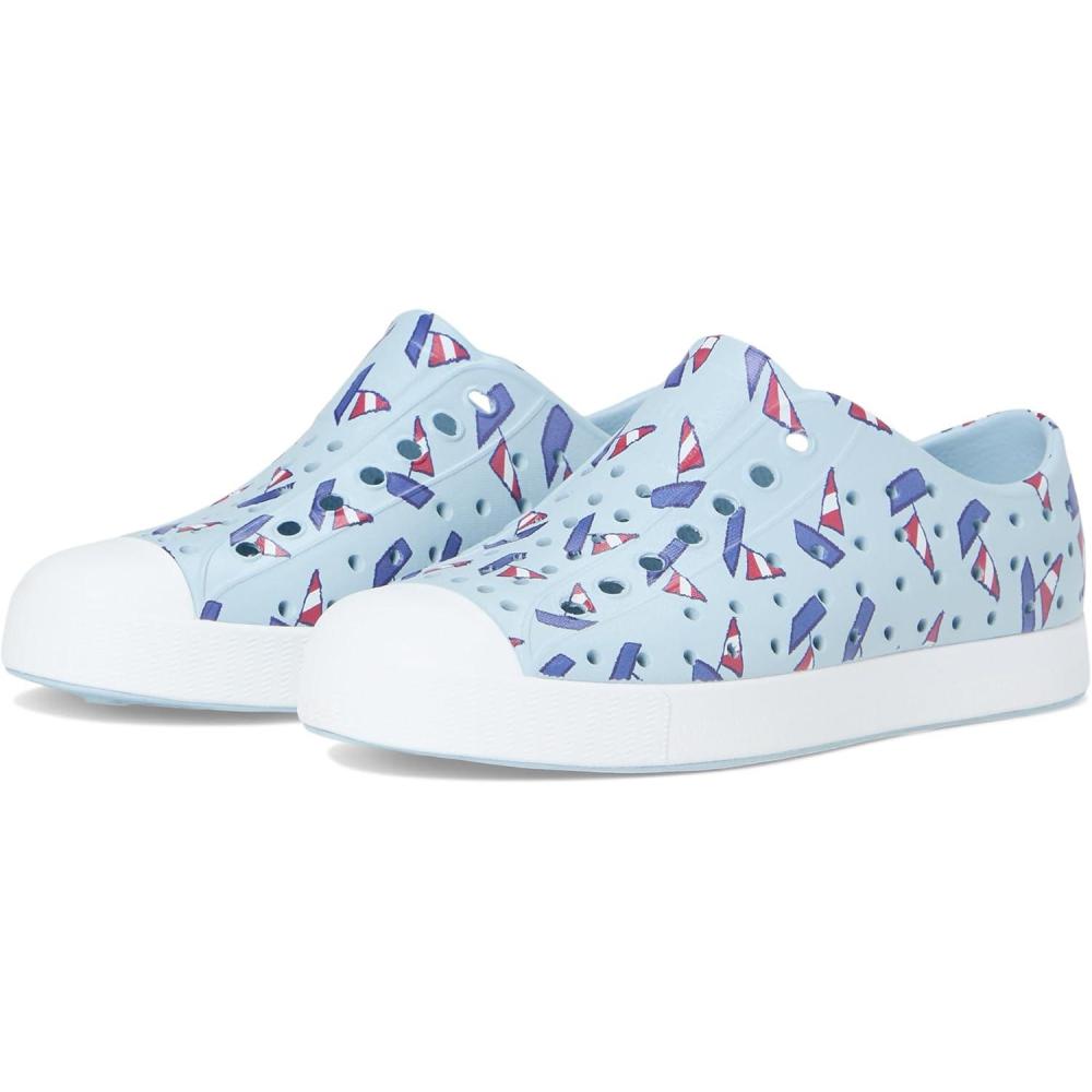 imageNative Shoes UnisexChild Jefferson Print Little KidBig KidAir BlueShell WhiteSailboats