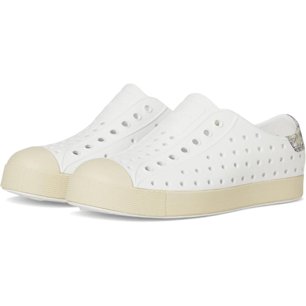 imageNative Shoes UnisexChild Jefferson Print Little KidBig KidShell WhiteBone WhiteInk Palm Block