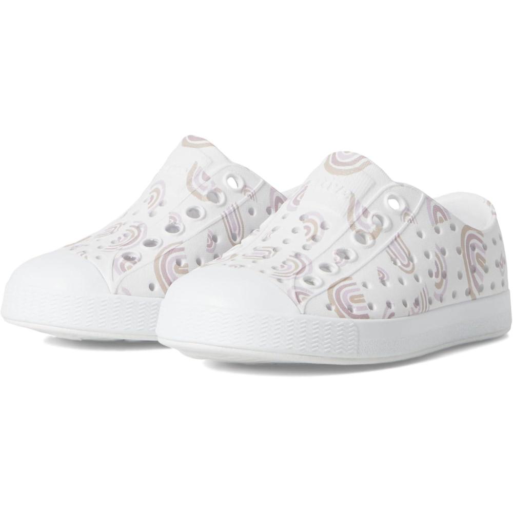 imageNative Shoes UnisexChild Jefferson Print Little KidBig KidShell WhiteShell WhiteBarely Flax Rainbow