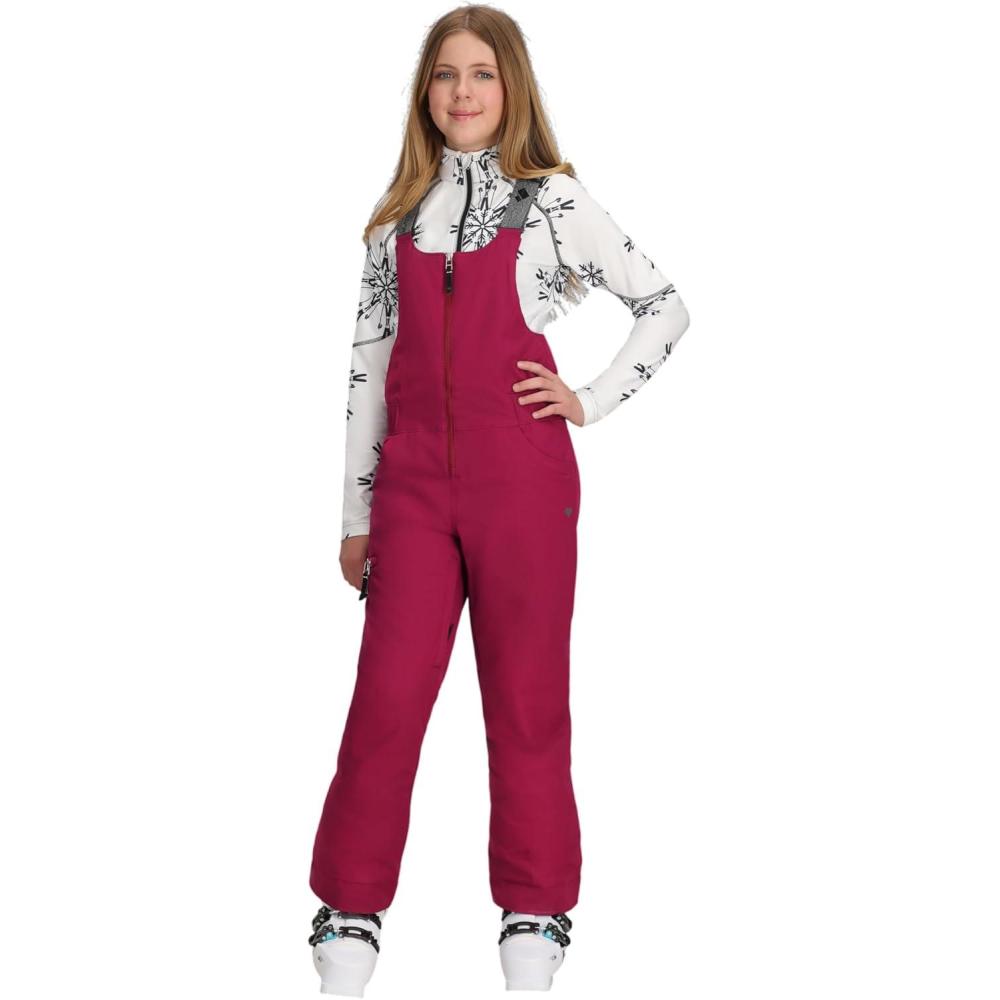 imageObermeyer Anya Bib Pants  Teen GirlsBurgundy Pink Mulberry
