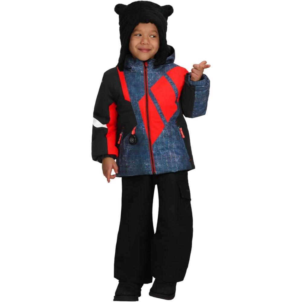 imageObermeyer Boys Orb Ski Jacket Insulated and Waterproof with Kids IGrow SystemBlue Grey Rippin