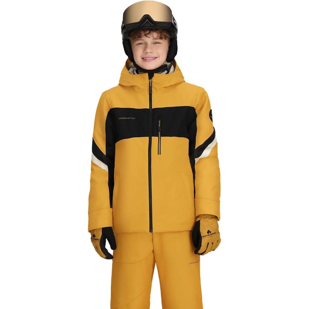 imageObermeyer Fleet Jacket  Teen BoysYellow Burnt Honey