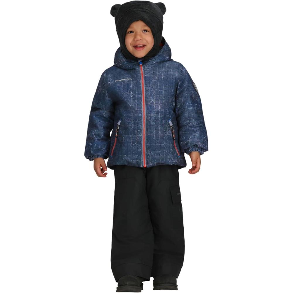 imageObermeyer Girls Ashor Jacket ToddlerLittle Big KidBlue Grey Rippin